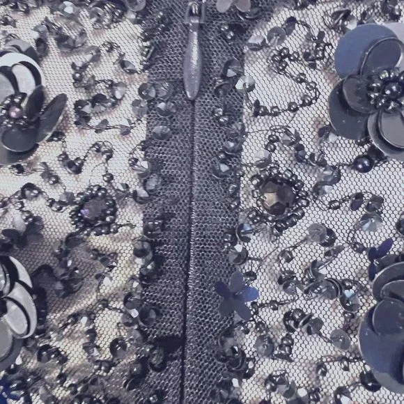 Adrianna Papell Navy Sequin Dress - Picture 13 of 16